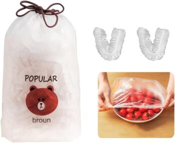 طقم أكياس تغطية طعام – 100 قطعة100pcs Stretch Food Covers Set