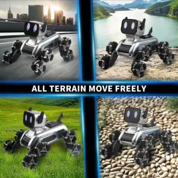 Stunt Eight-Wheel Robot Dog كلب روبوت بعجلات ثمانية – يقوم بحركات بهلوانية