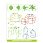مجموعة ألعاب تركيب للأطفال - بناء حصنك الخاص Build Your - Own Den