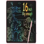 تابلت كتابة LCD مقاس 16 بوصة للأطفال، لوح رسم ملون للأطفال، لوح رسم إلكتروني قابل للمسح وإعادة الاستخدام، تابلت رسم LCD للأطفال – وردي (4)