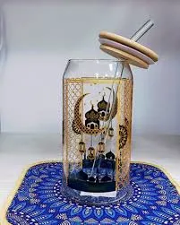 كوب زجاج رمضان كريم