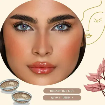تنسيق الميكب مع لون العدسات